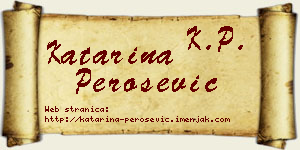 Katarina Perošević vizit kartica